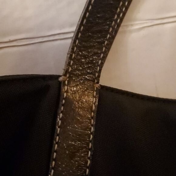 Kate Spade Black Nylon Tote Bag Shoulder Satchel Handbag Purse WOMEN'S WOMAN'S - Picture 9 of 15